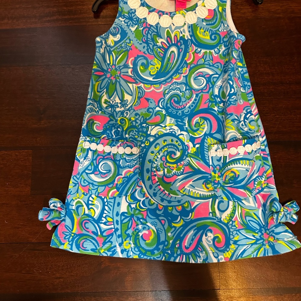 Lilly Pulitzer Blue and Pink Paisley Kids Dress